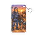 Police K9 Handler Keychain Charm — Law Enforcement Tribute Keyring