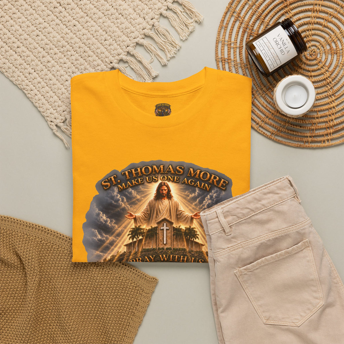 Make Us Whole Again Graphic Tee — 'St Thomas More' Religious Design