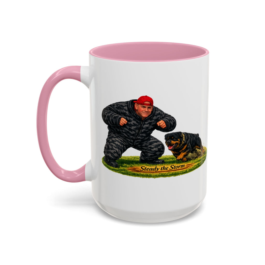 Steady the Storm Rottweiler & Handler Coffee Mug — Dog Lover Gift (11oz/15oz)