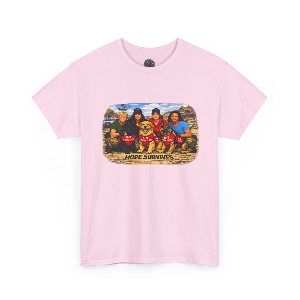 T‑Shirt — "Hope Survives" Family K-9 Rescue Scene Graphic Tee