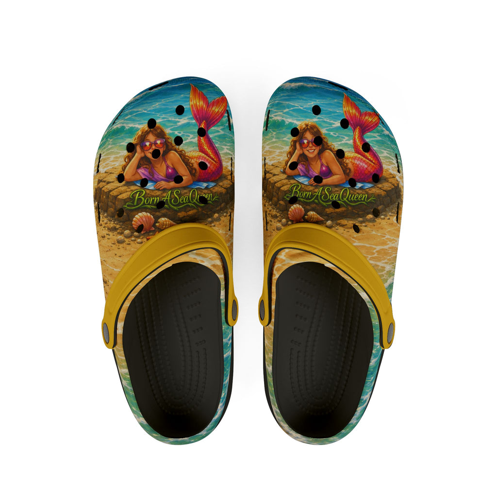 Mermaid Beach EVA Foam Clogs — Colorful Ocean Shell Sandals