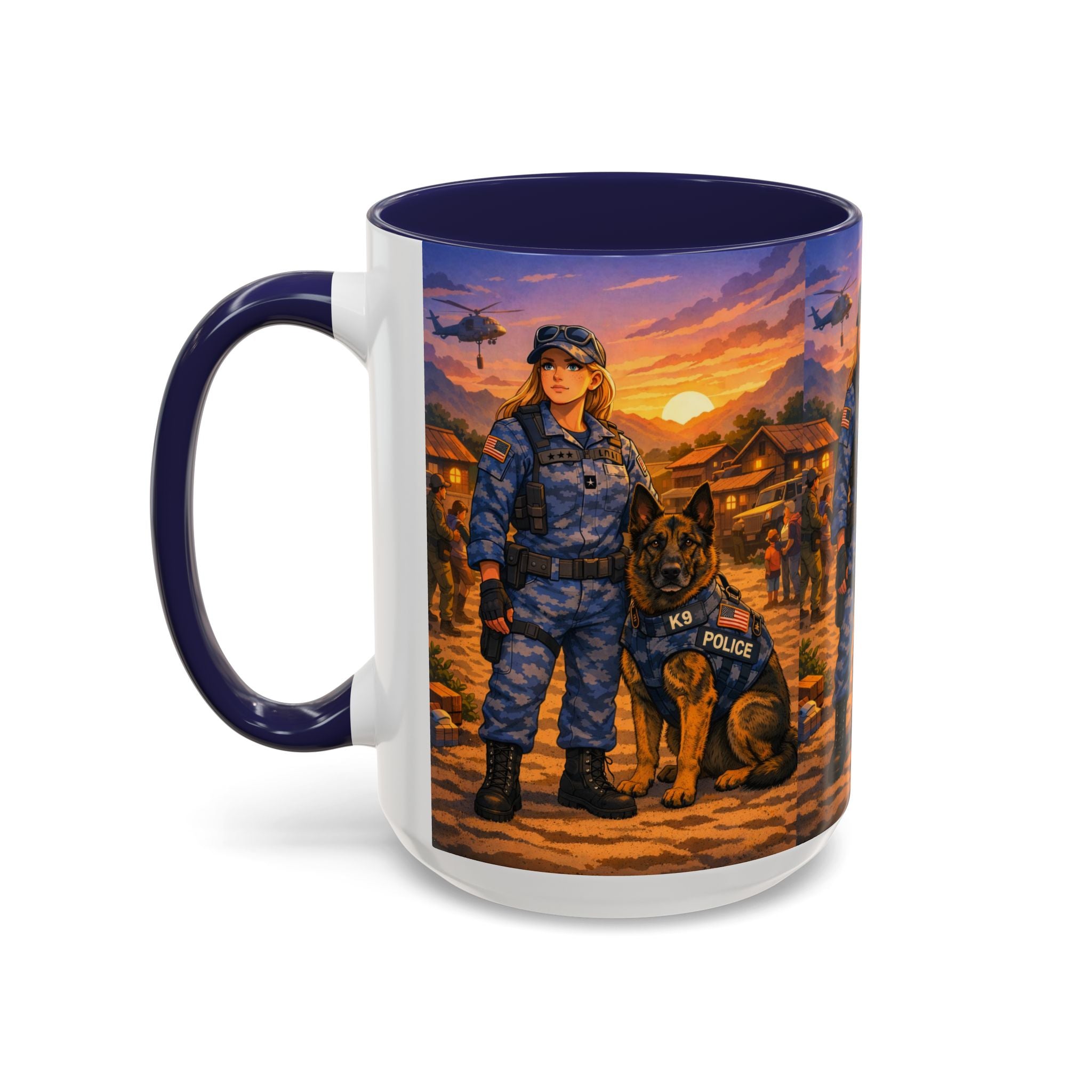 Police K9 Unit Coffee Mug — Female Officer & K9 Tribute (11/15oz)