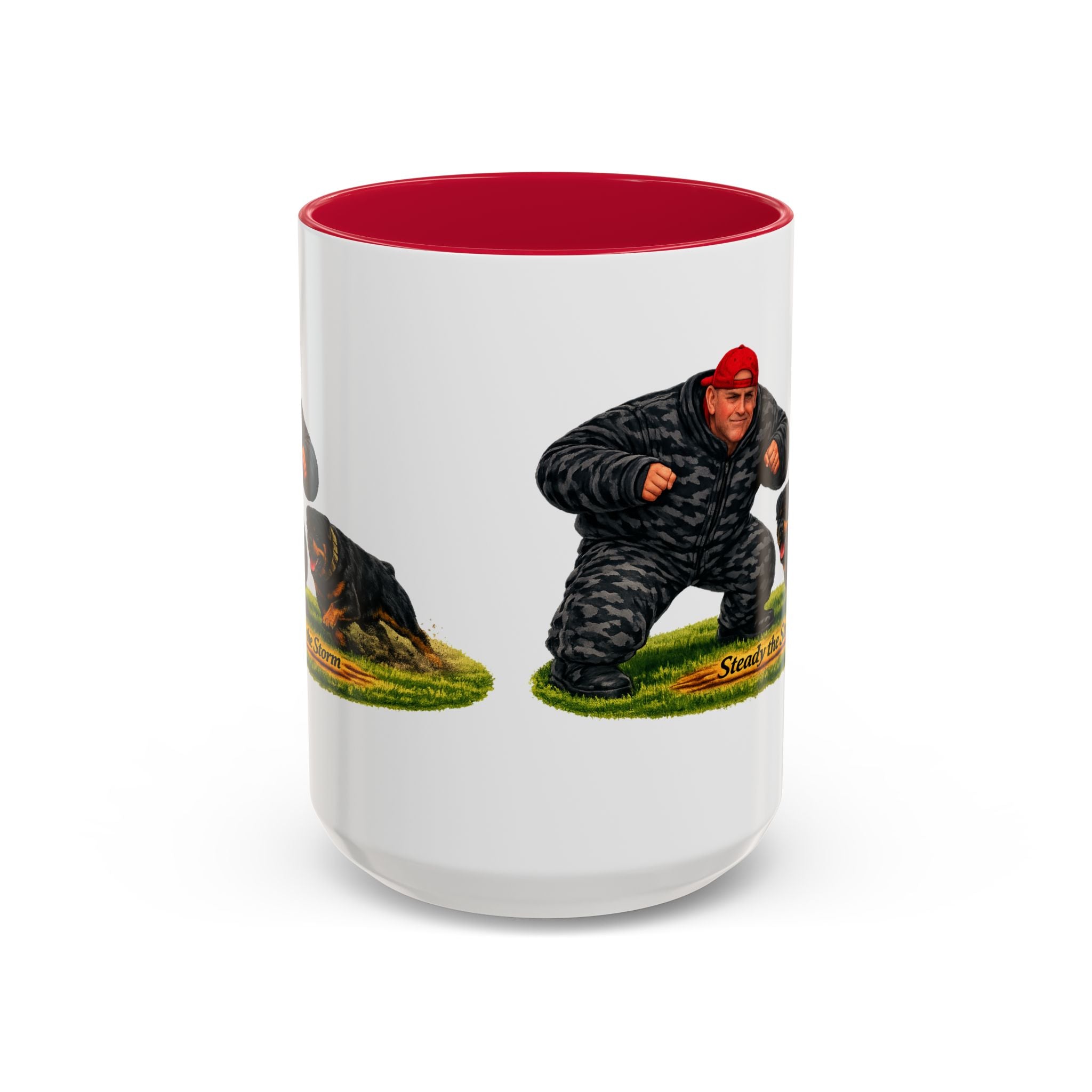 Steady the Storm Rottweiler & Handler Coffee Mug — Dog Lover Gift (11oz/15oz)