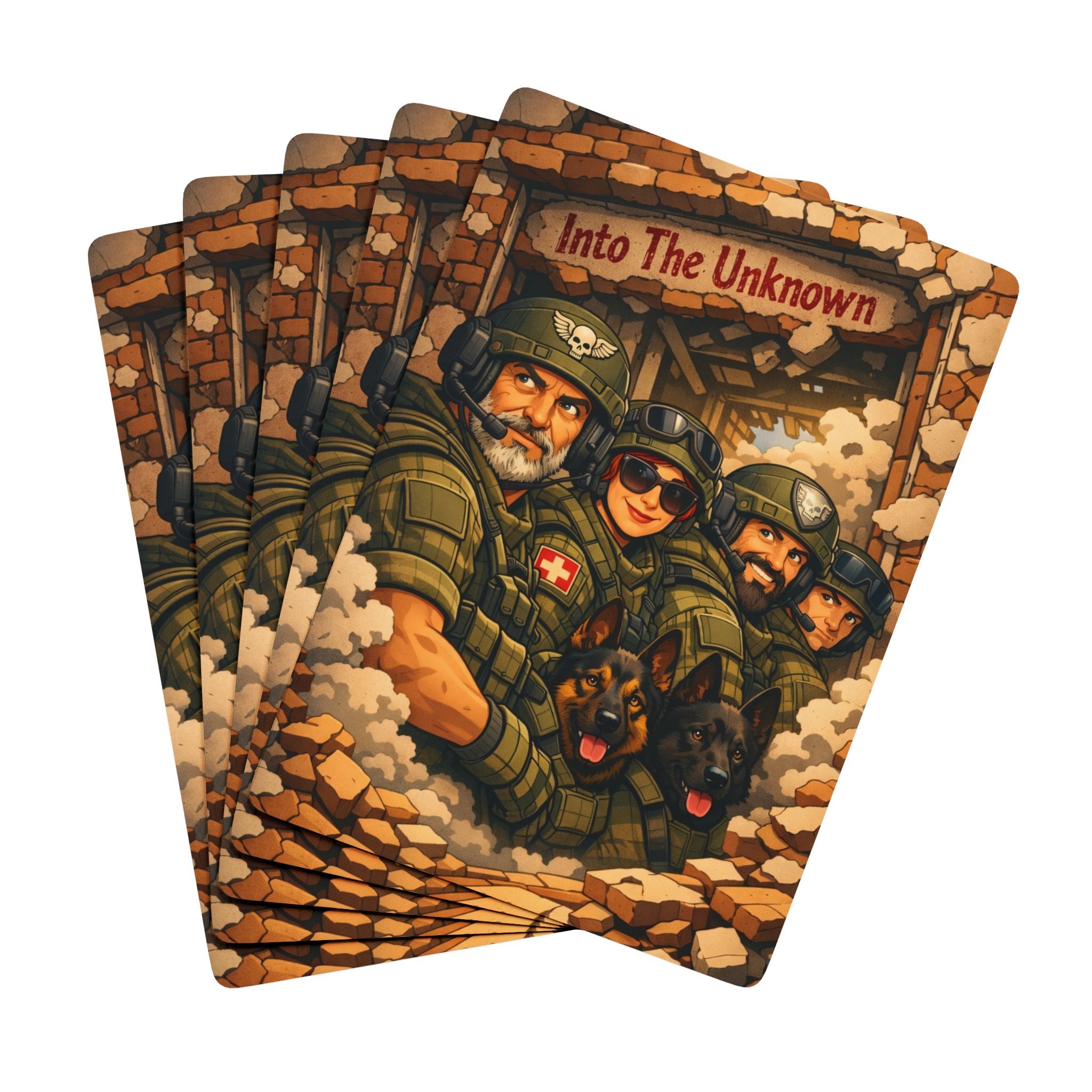 Into The Unknown Military Poker Playing Cards — Tactical Soldier Deck