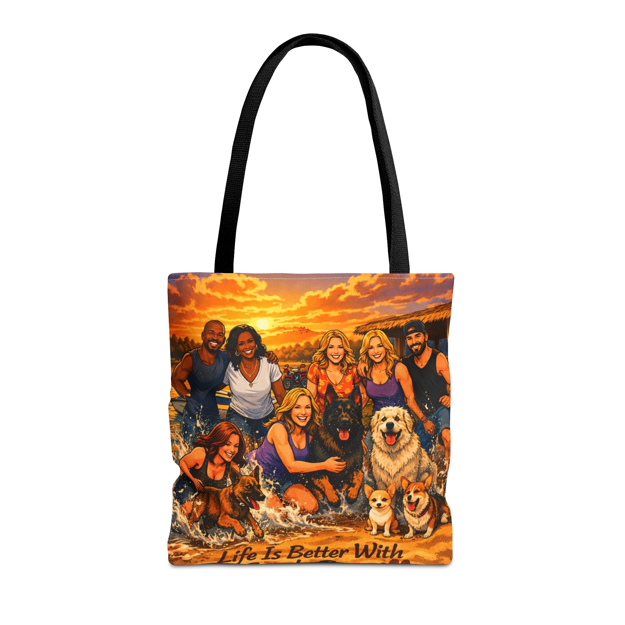 Tote Bag — "Life Is Better With Sandy Paws" Beach Dog Lovers Tote