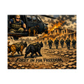 Satin Poster — “First In For Freedom” Military K9 Special Forces Print