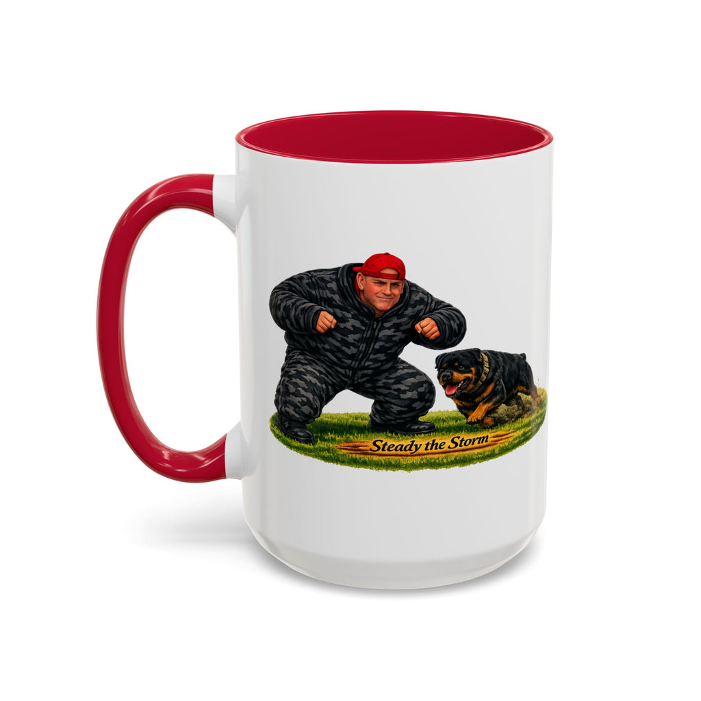 Steady the Storm Rottweiler & Handler Coffee Mug — Dog Lover Gift (11oz/15oz)