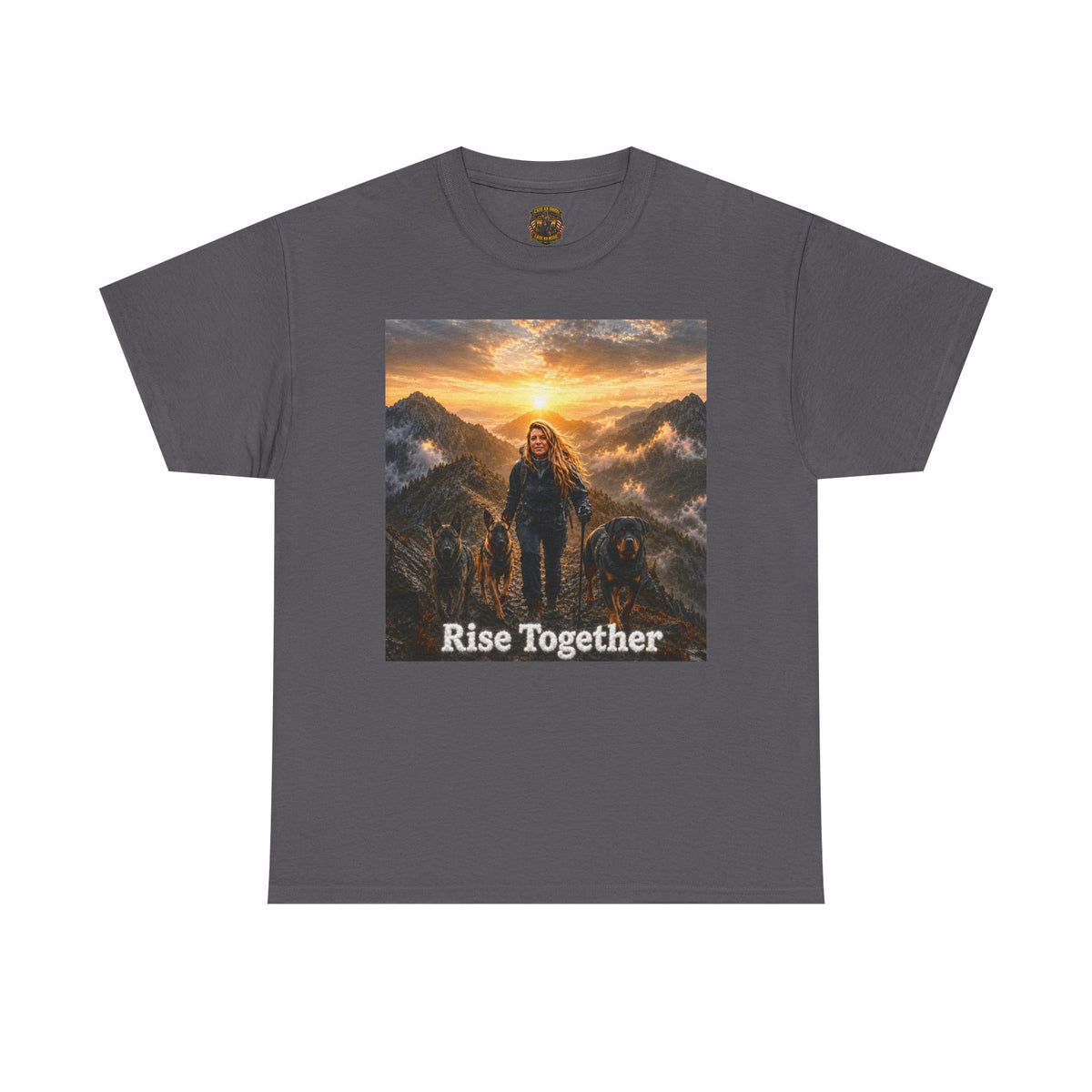 Rise Together Tee — Inspirational Mountain Warrior Graphic T-Shirt