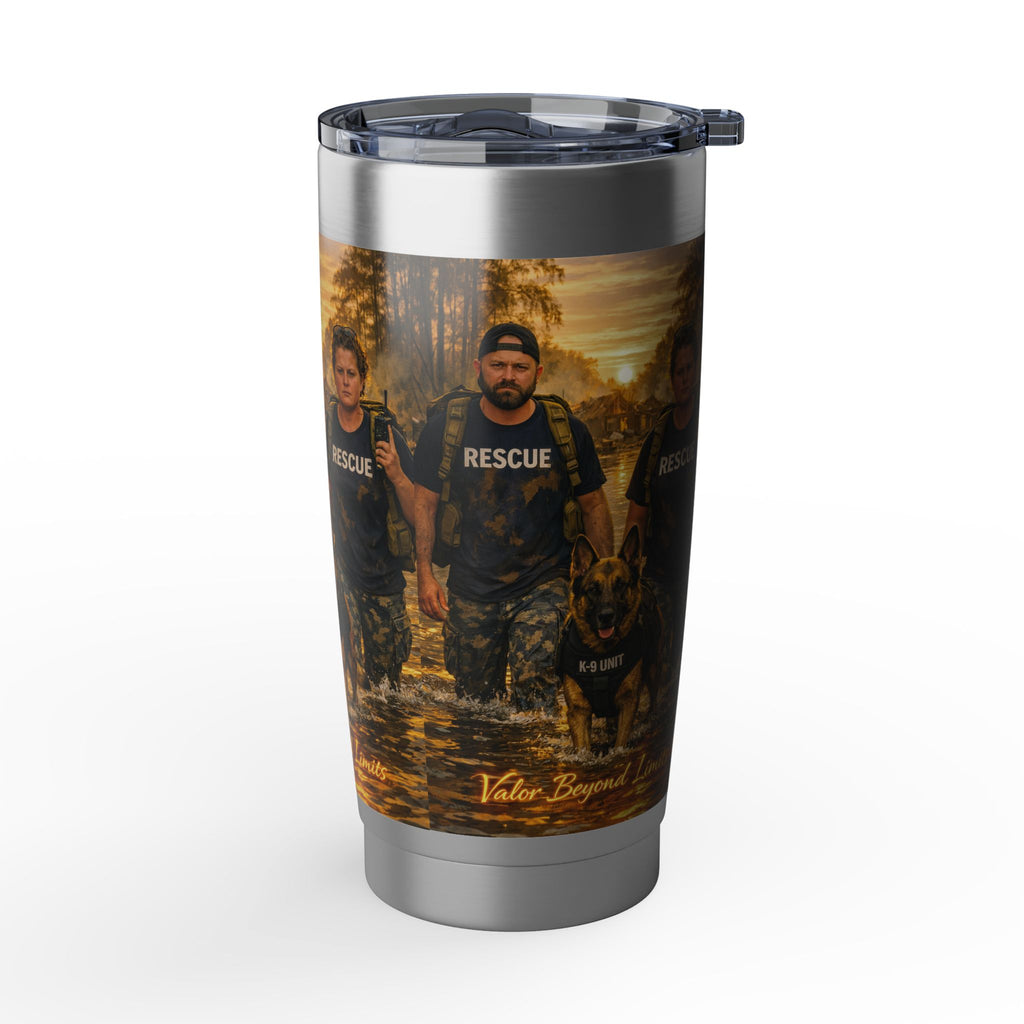 Rescue Team 20oz Tumbler – Valor Beyond Limits Design