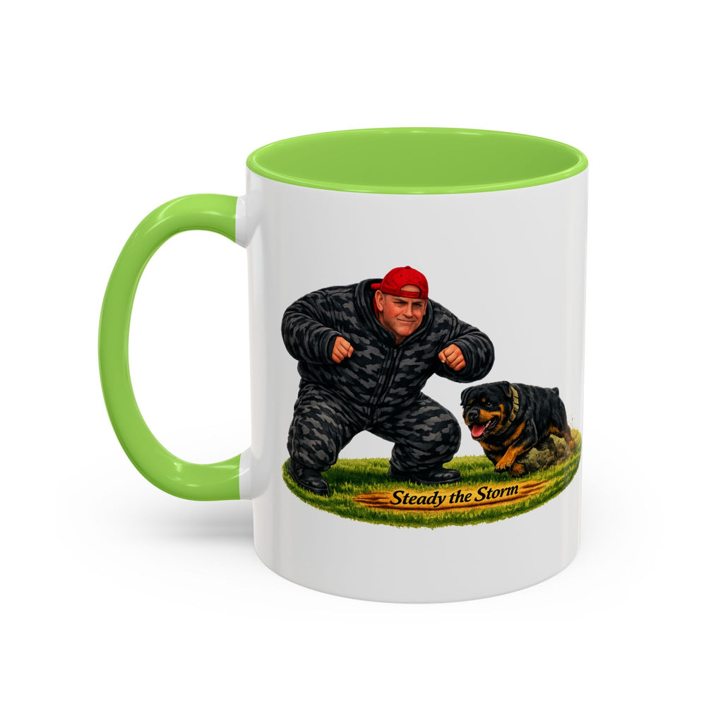 Steady the Storm Rottweiler & Handler Coffee Mug — Dog Lover Gift (11oz/15oz)