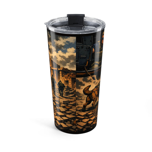 20oz Military Patrol Tumbler — 'In for Freedom' Veteran Combat Travel Mug