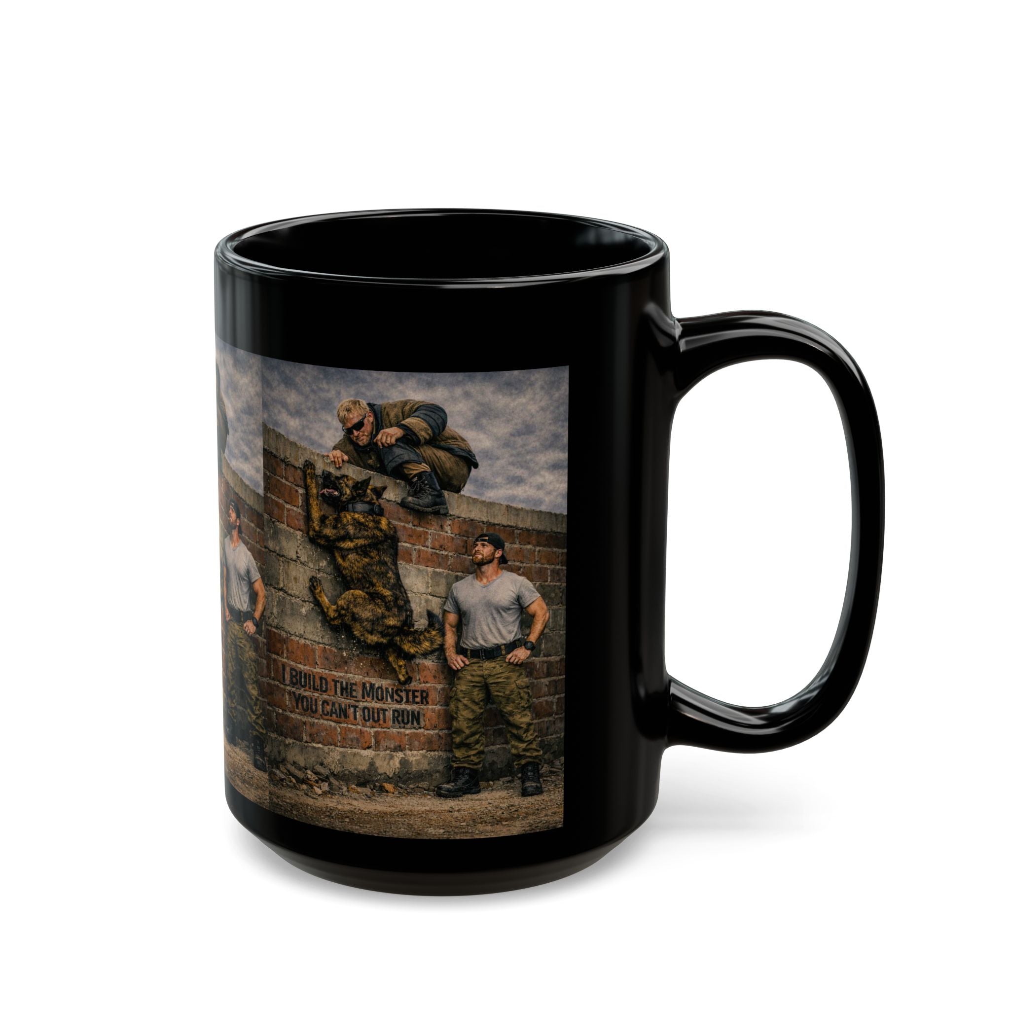 Military Training Mug – 'You Didn't Build the Monster, You Can't Put Him Down' Combat Camouflage Coffee Cup