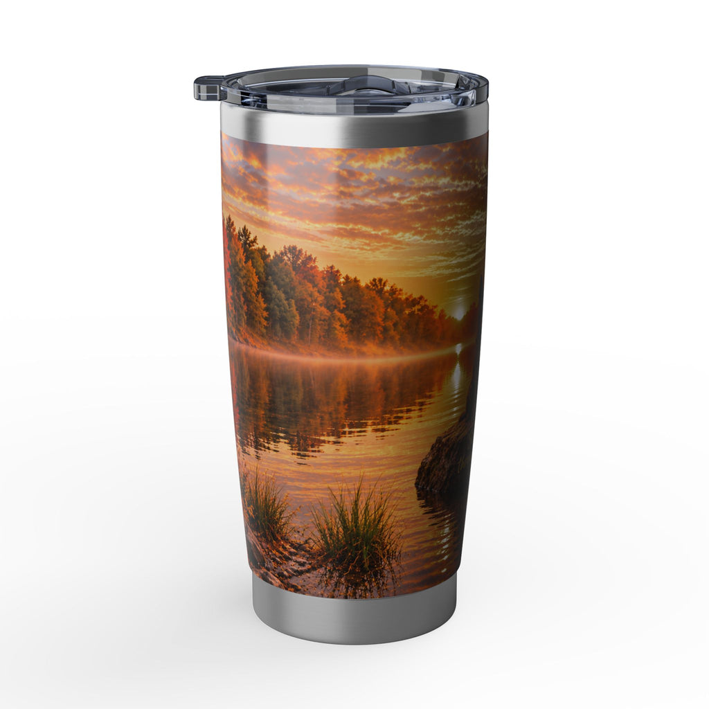 Dutch Shepherd Belguin Malinois Sunset 20oz Tumbler – 'Side by Side Through Every Sunset'