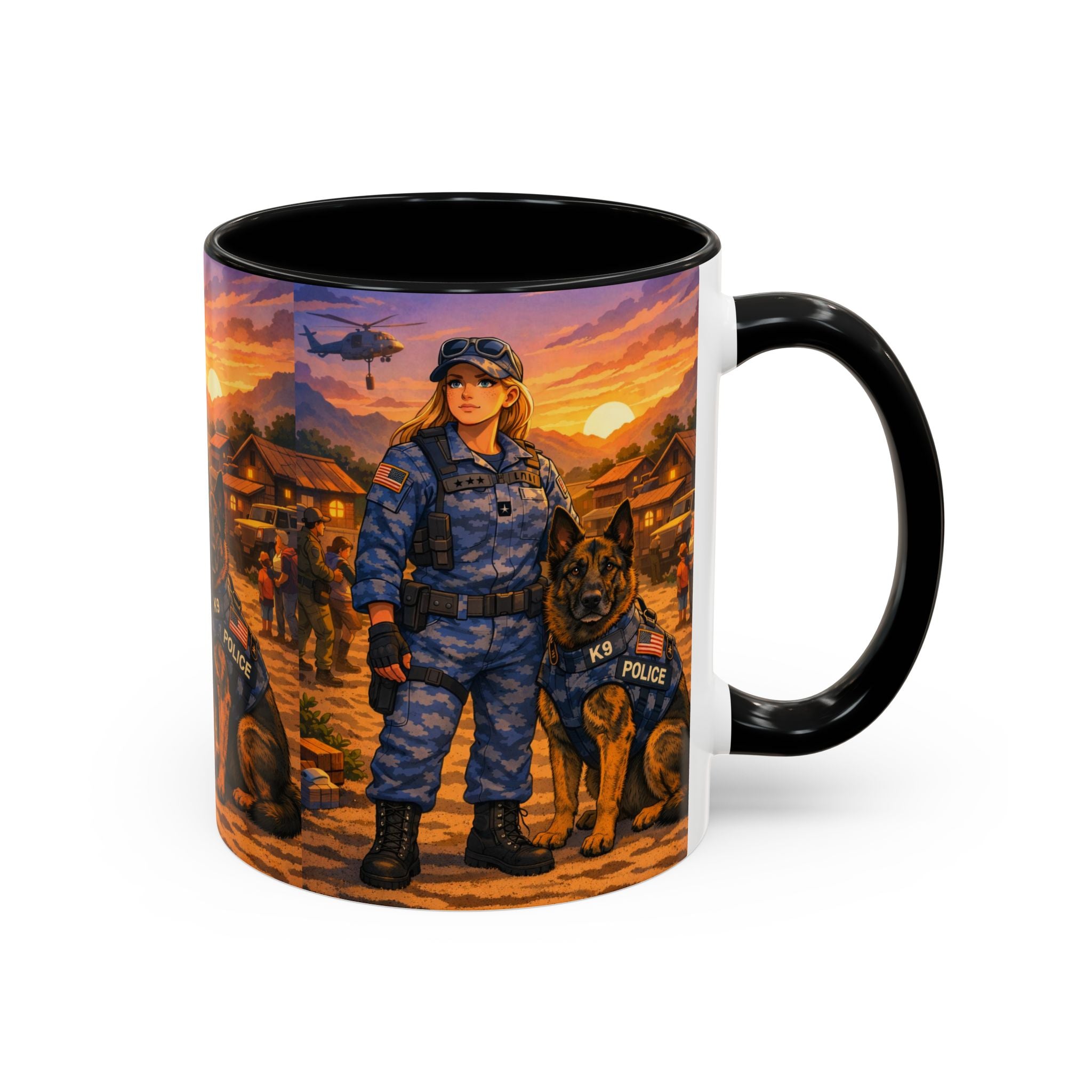 Police K9 Handler Coffee Mug — Tribute Accent Ceramic Mug (11/15oz)