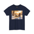 Husky Dog Sledding Winter Scene Tee