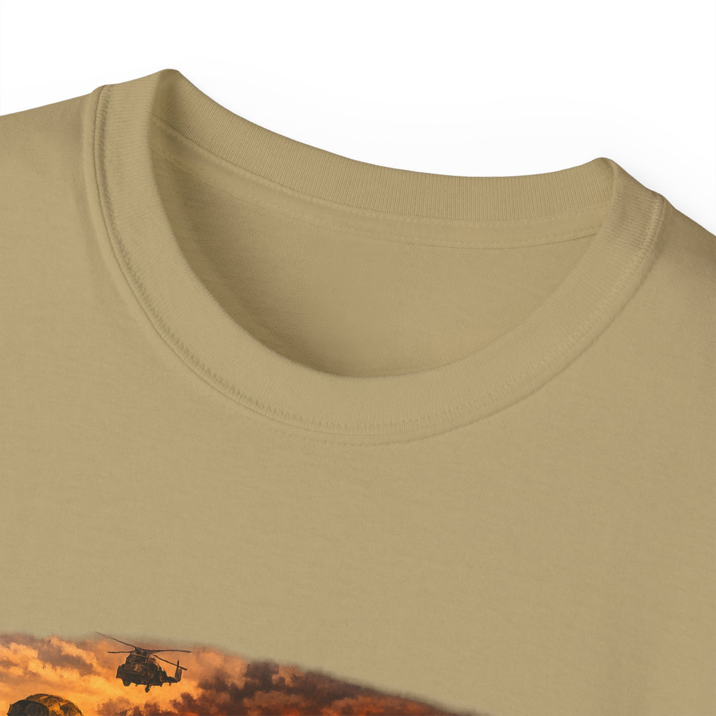 Courage Under Fire Tee — Vintage war Battle Scene Cotton Shirt