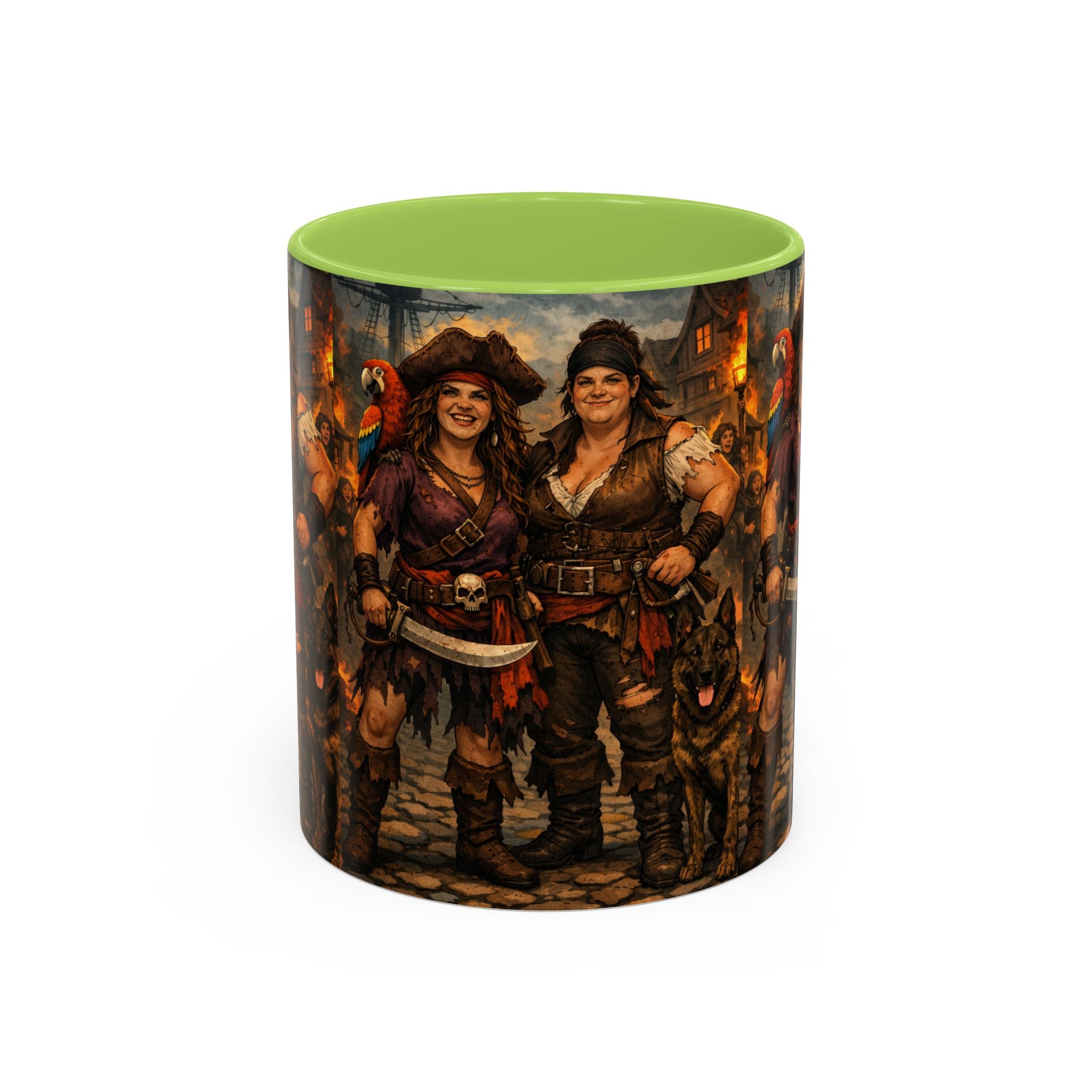 Pirate Family Coffee Mug — Fantasy Buccaneer Artwork 11/15oz
