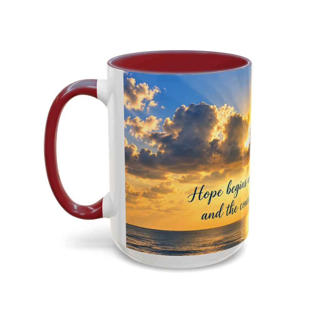 Coffee Mug – Inspirational Sunrise “Begin with a Little Light”