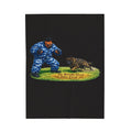 Velveteen Plush Blanket — "The Brindle Ghost Hits First" Graphic Throw