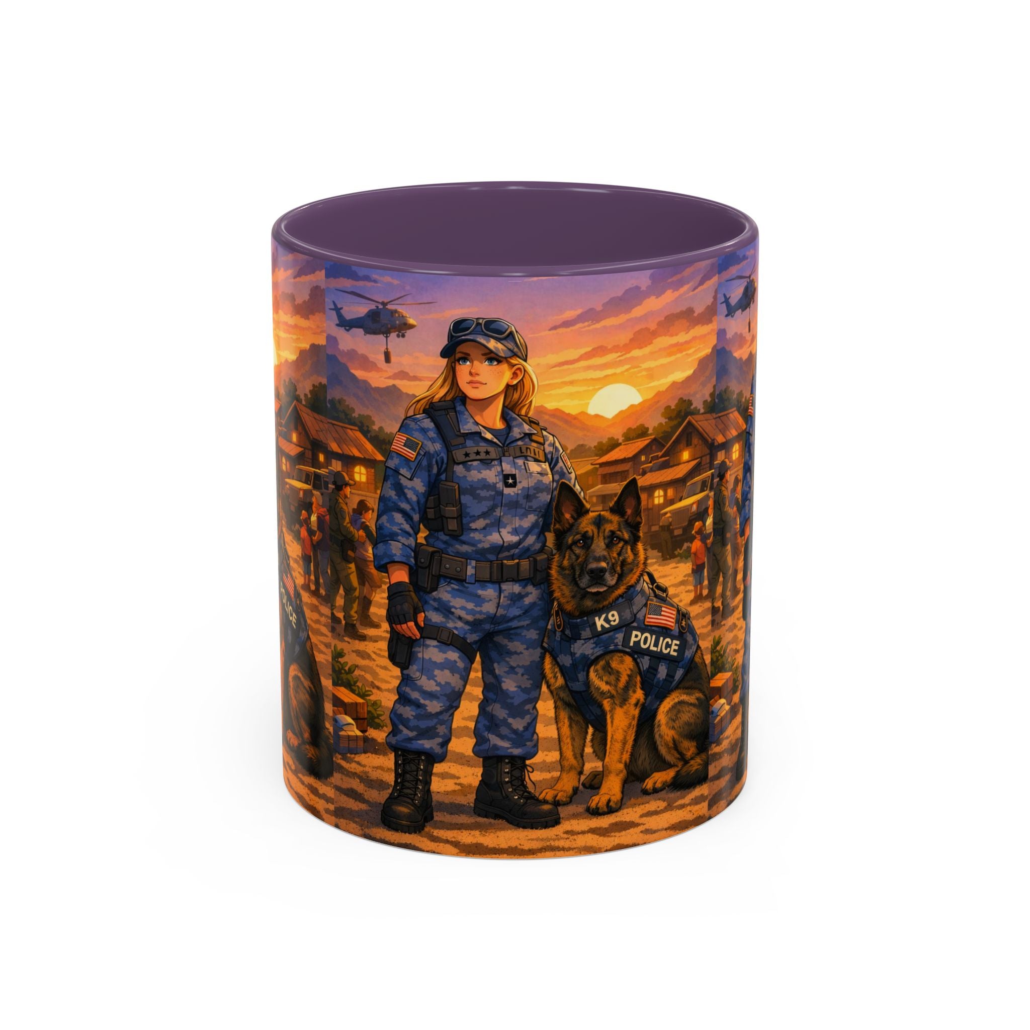Police K9 Unit Coffee Mug — Female Officer & K9 Tribute (11/15oz)