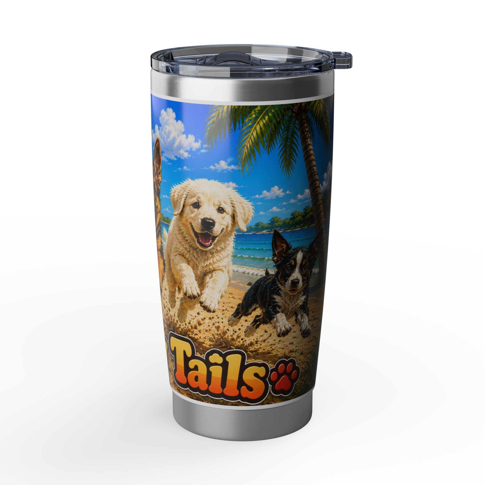 Puppy Love Vagabond 20oz Tumbler — Happy Tails Beach Dog Stainless Travel Cup