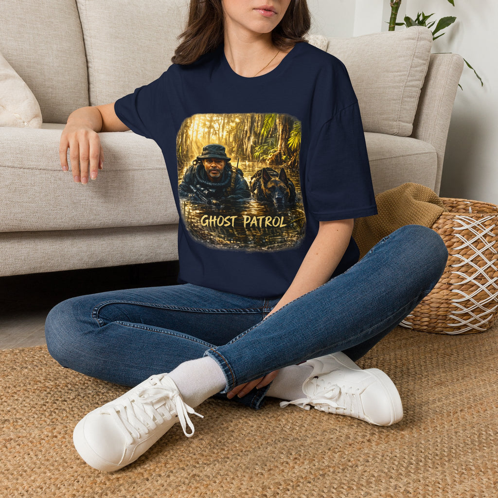 Ghost Patrol T‑Shirt — Tactical Swamp K-9 Rescue Graphic Tee
