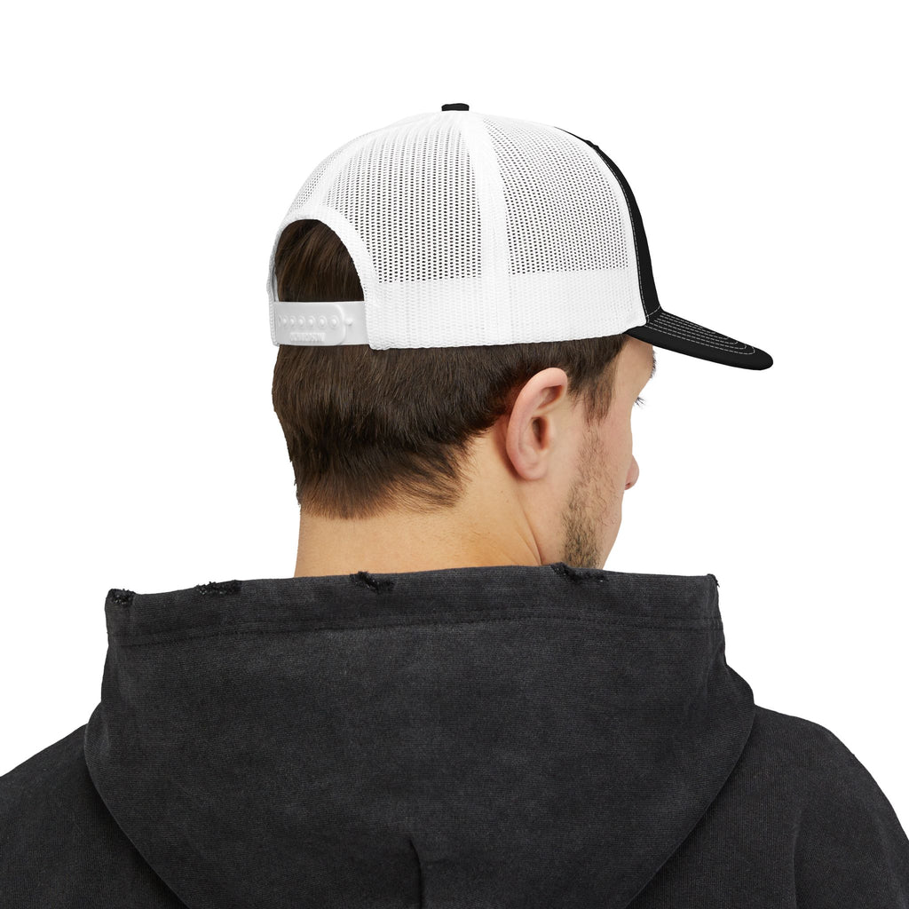 Never Forget Trucker Cap — American Flag 9/11 Memorial Snapback