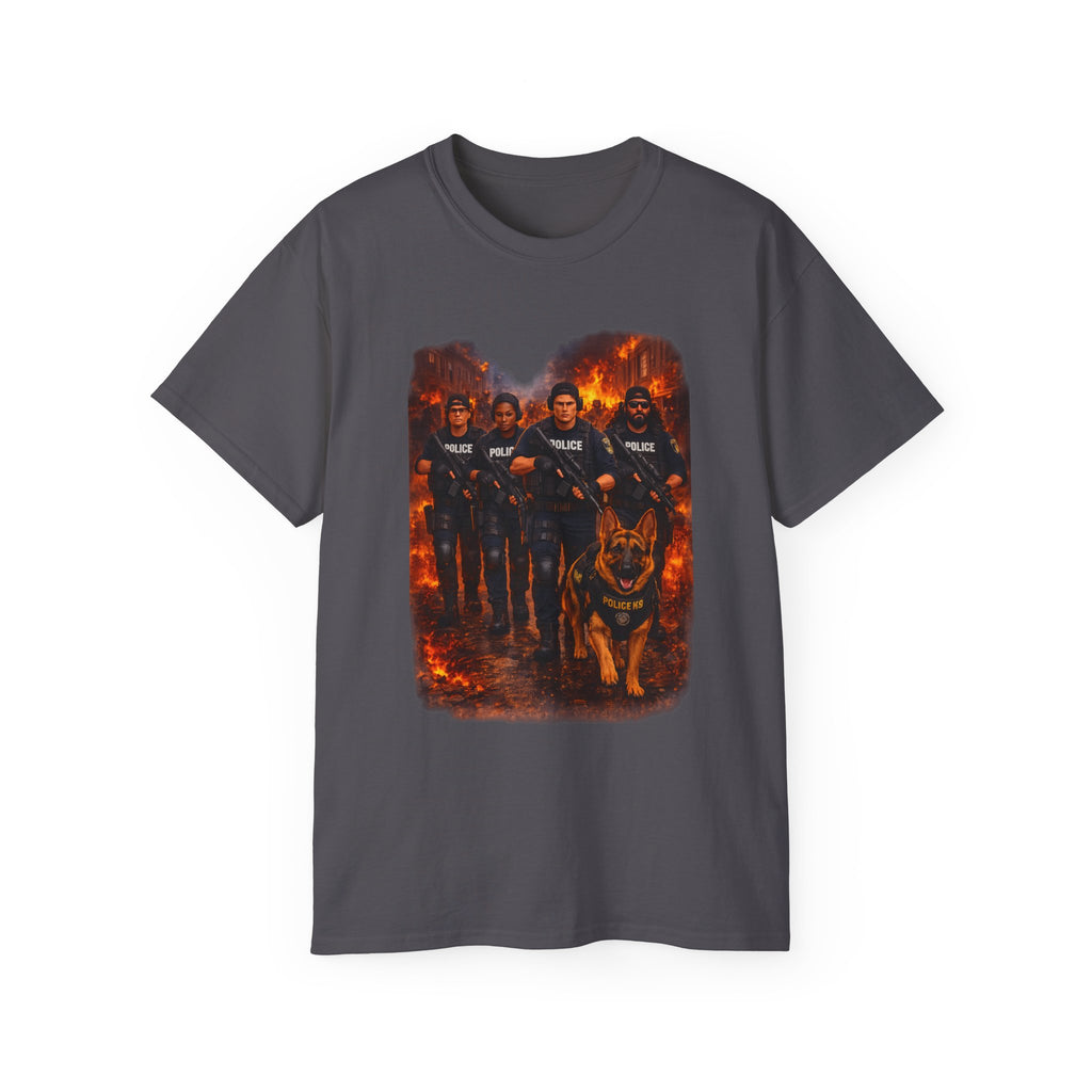 Police K9 Unit Tee — Firestorm Patrol Graphic Shirt