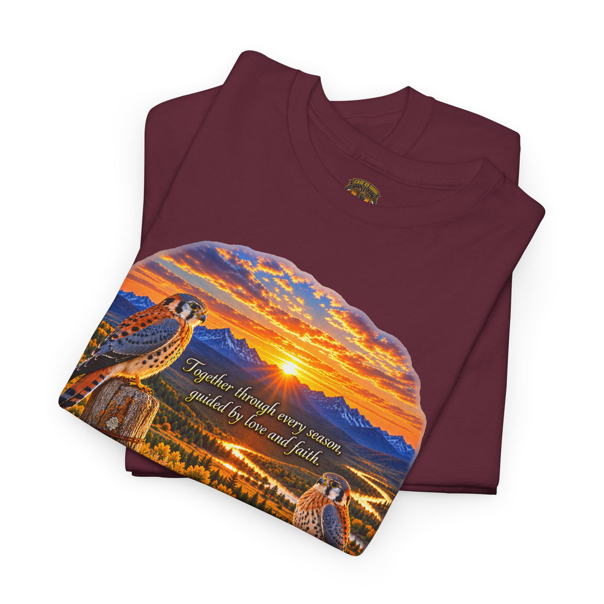 Sunset Mountain Eagle Wildlife T-Shirt