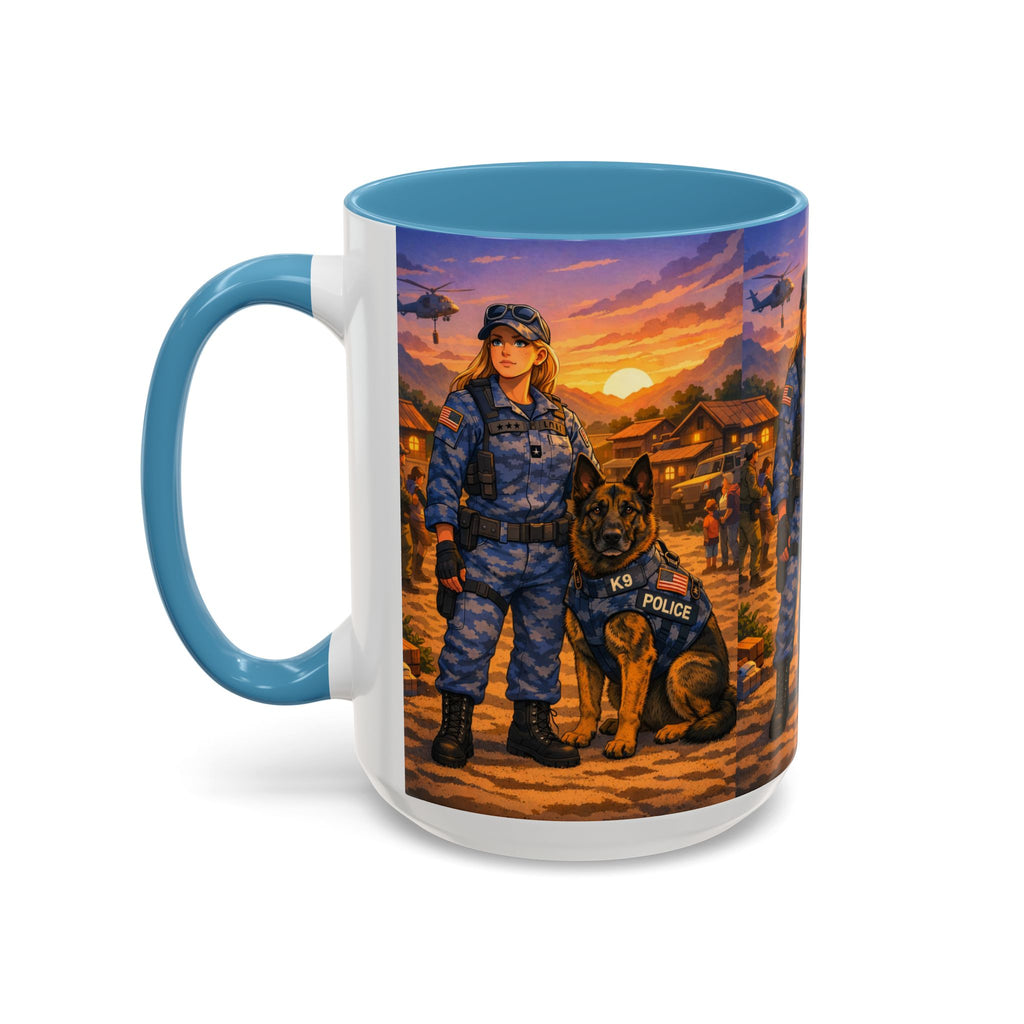 Police K9 Handler Coffee Mug — Tribute Accent Ceramic Mug (11/15oz)