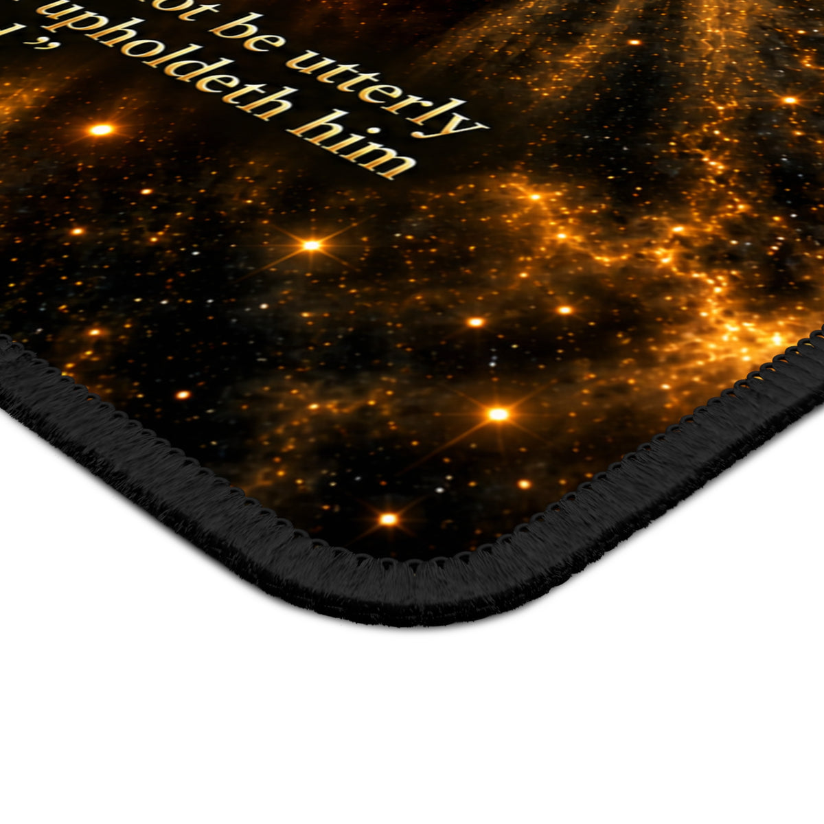 Inspirational Psalm 37:24 Gaming Mouse Pad — ‘Though He Fall…’ Spiritual Desk Mat