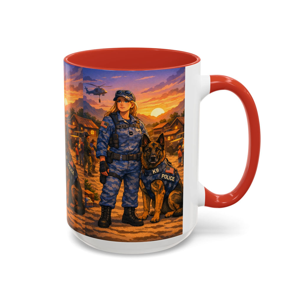 Police K9 Handler Coffee Mug — Tribute Accent Ceramic Mug (11/15oz)