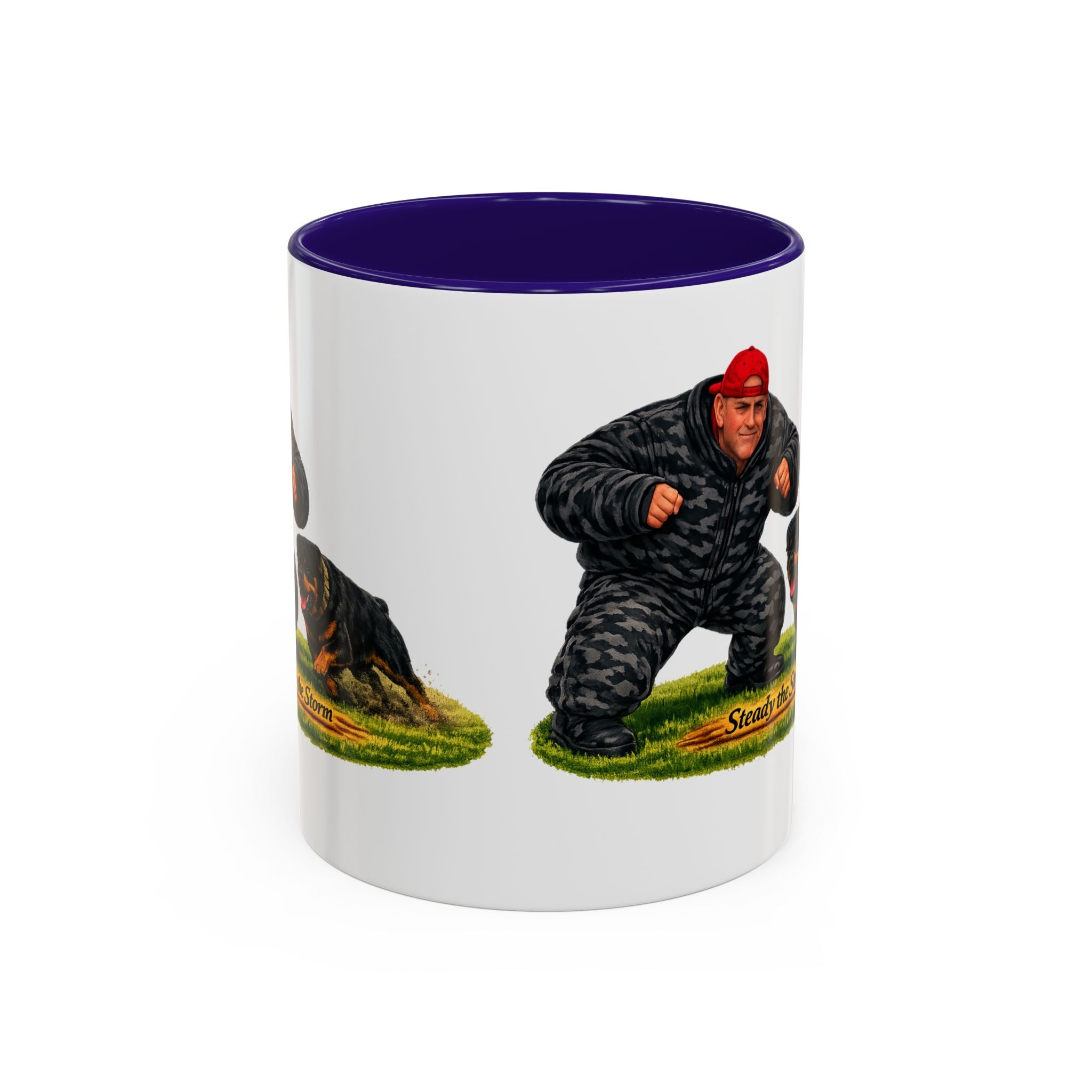 Steady the Storm Rottweiler & Handler Coffee Mug — Dog Lover Gift (11oz/15oz)