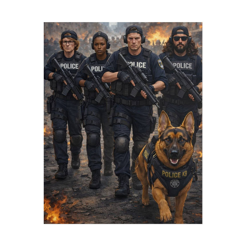 Police K9 Unit Poster — Tactical SWAT Team Wall Art