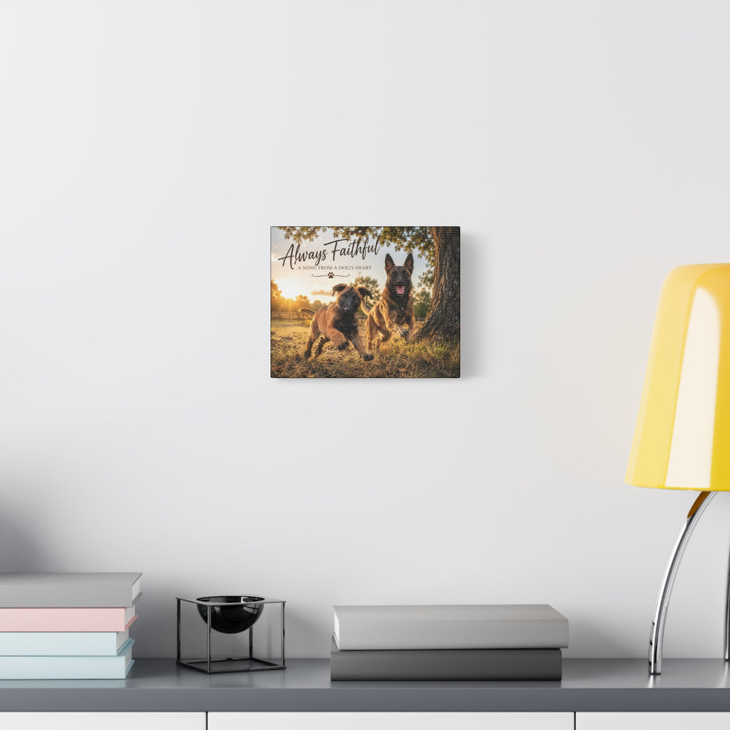 Always Faithful  Dutch Shepherd Dogs Canvas Wall Art — "A Song from a Dog's Heart"