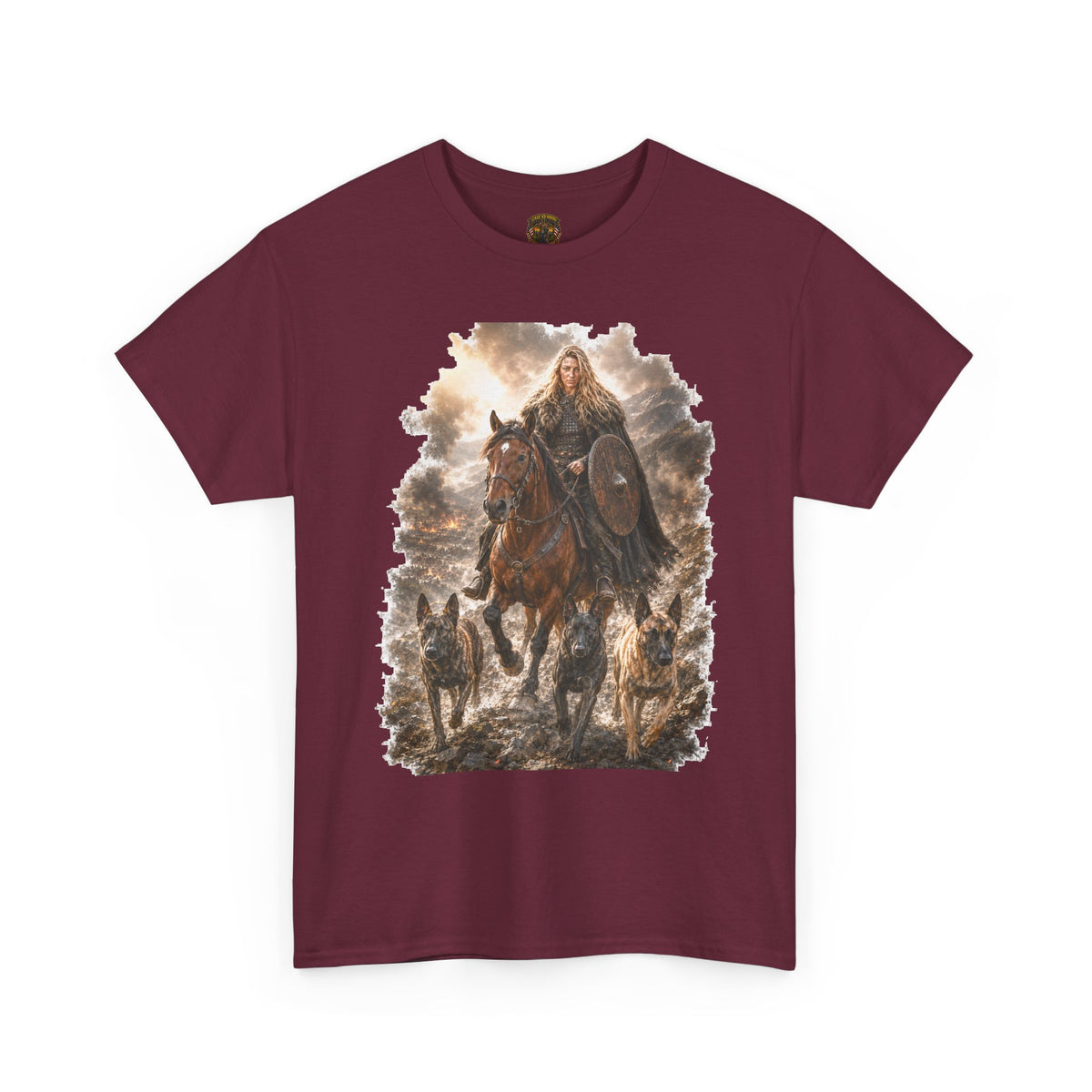 Viking Warrior Malinois K9 Scene T-Shirt