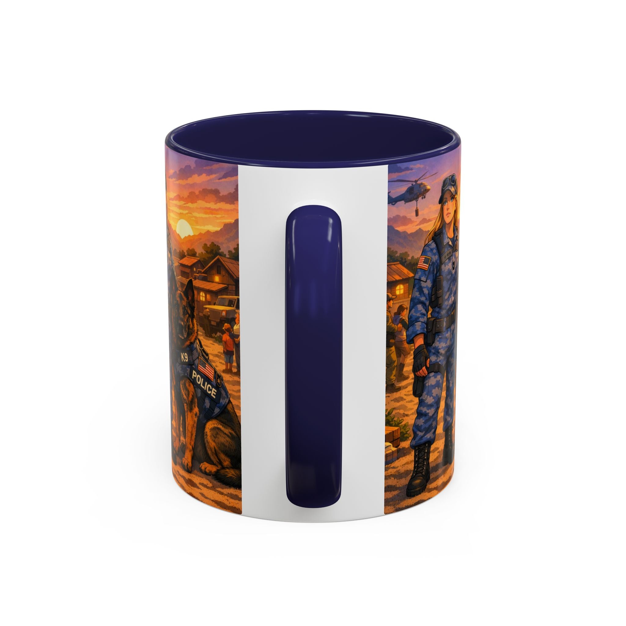 Police K9 Handler Coffee Mug — Tribute Accent Ceramic Mug (11/15oz)