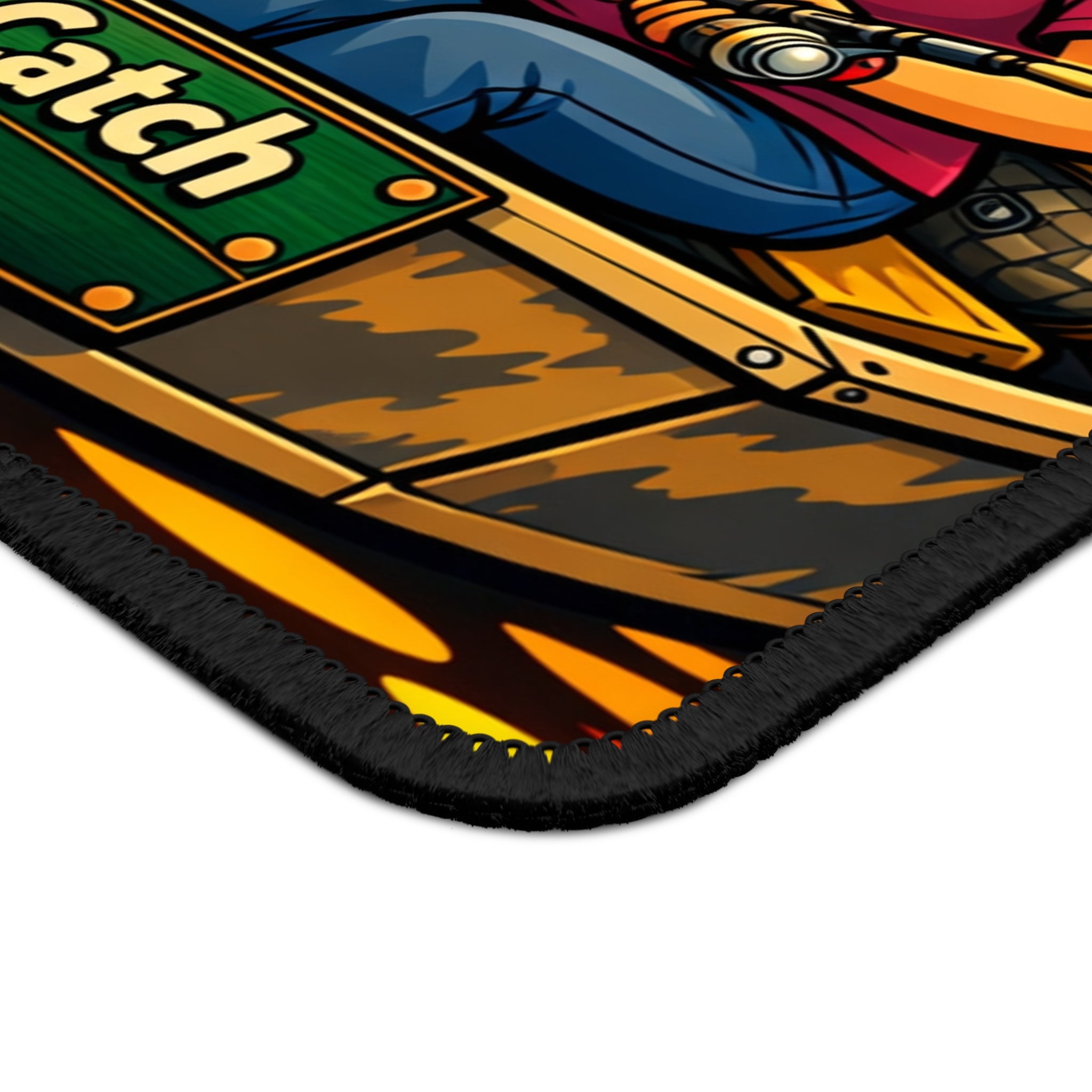 Fishing Couple Gaming Mouse Pad — "The Best Catch Is Beside Me" Cartoon Design