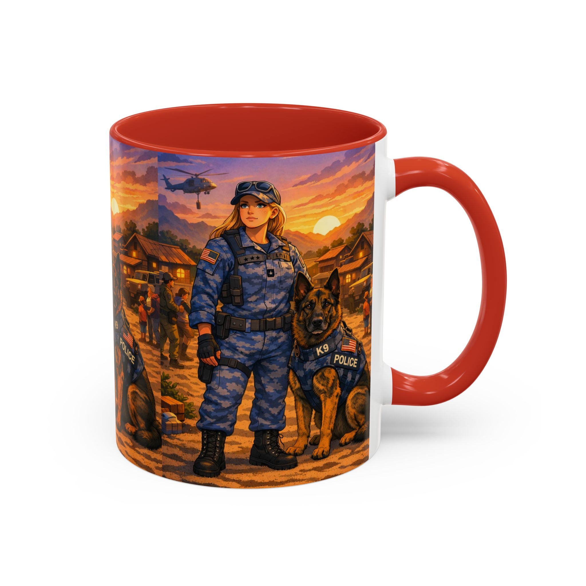 Police K9 Handler Coffee Mug — Tribute Accent Ceramic Mug (11/15oz)
