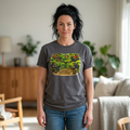 K9 Forest Rescue Scene T‑Shirt — Vintage Pixel Rescue Adventure Tee