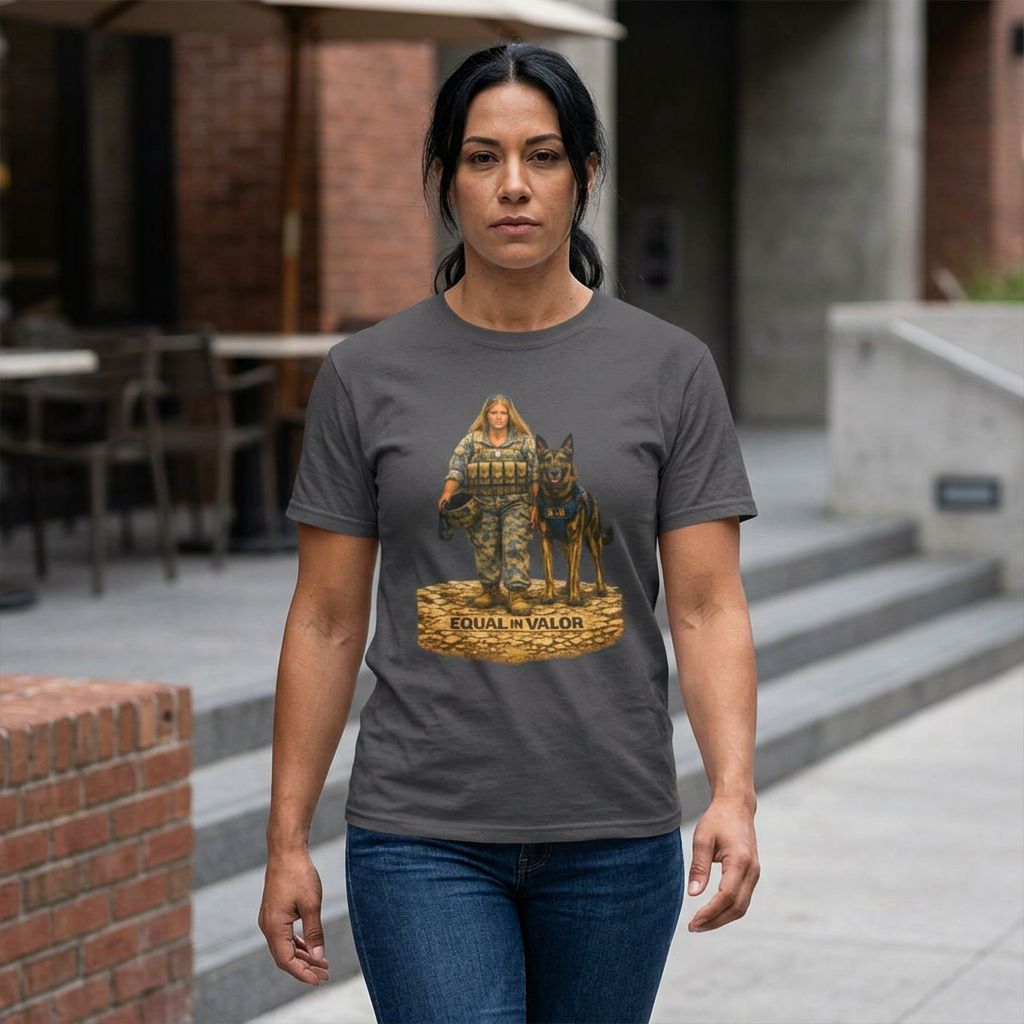 T-Shirt — Equal in Valor Military K9 Handler Tee