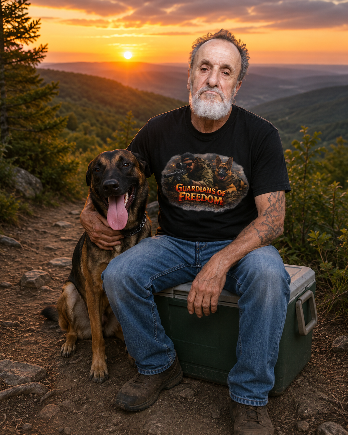 Guardians of Freedom T-Shirt — Patriotic Soldier Graphic Tee
