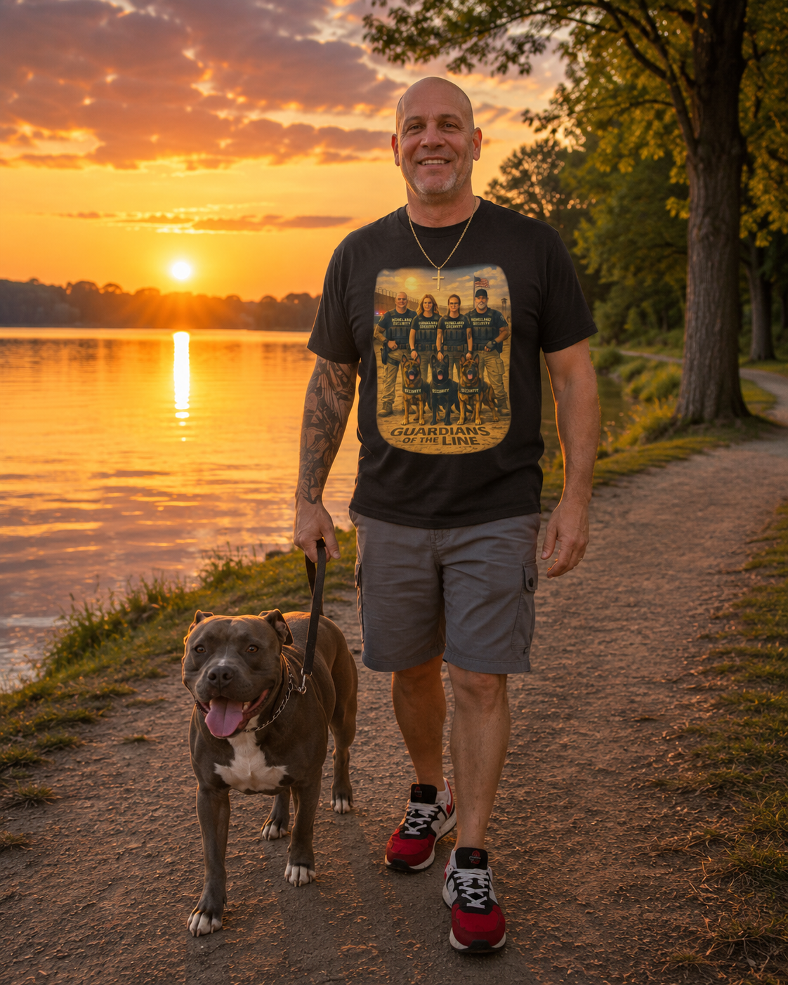 Guardians of the Line Tee – Vintage Military Tribute Graphic T-Shirt