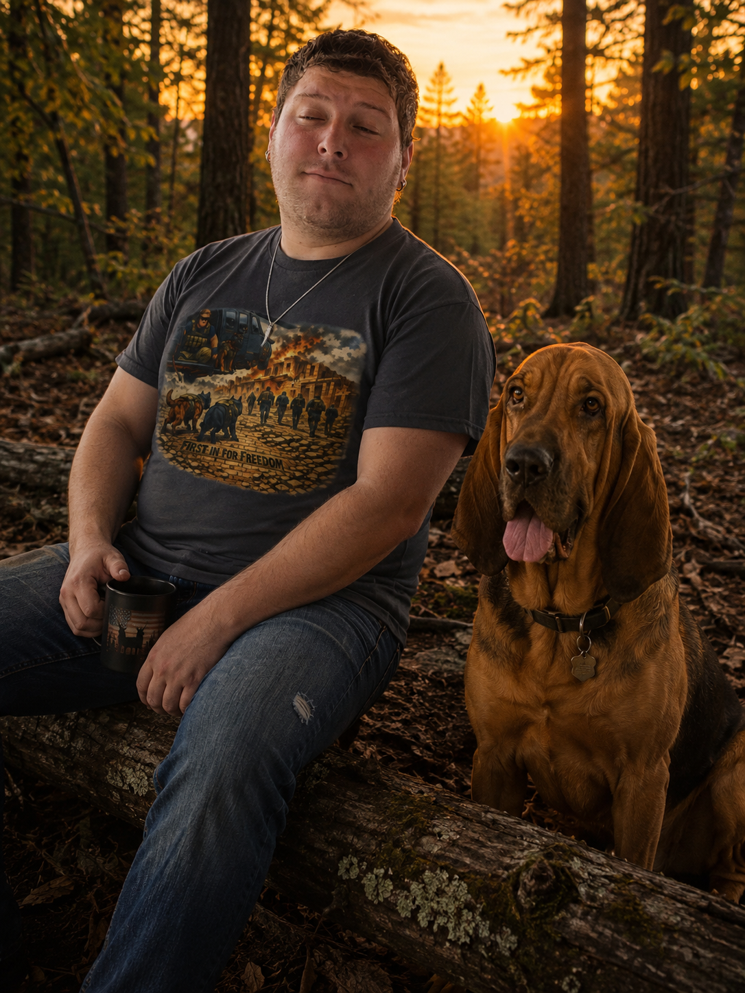 Military K-9 Freedom T-Shirt – "The First In to Battle" Graphic Tee