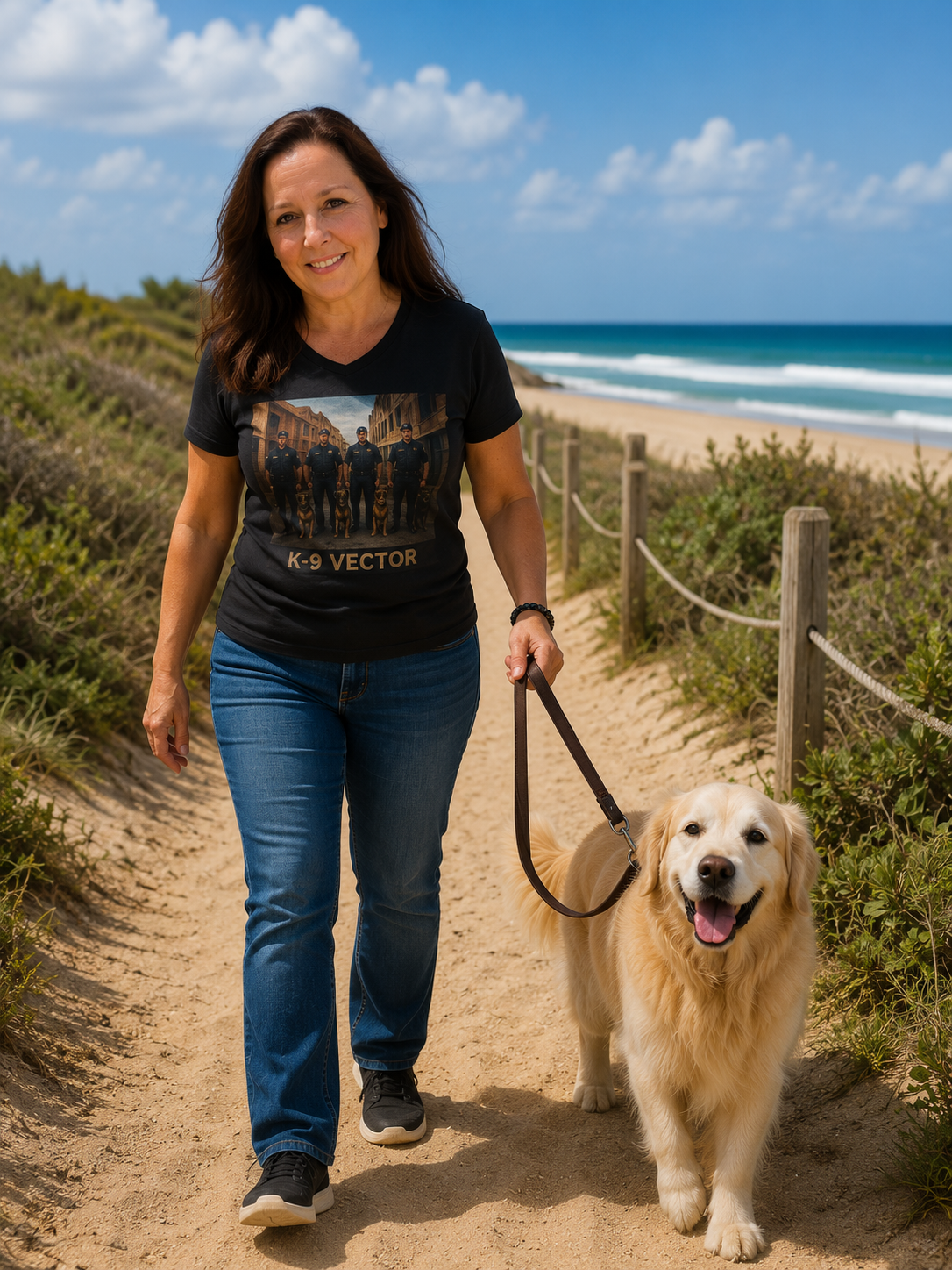 K-9 Vector Police training K-9 Dog Tee — Tactical K9 Handler Shirt