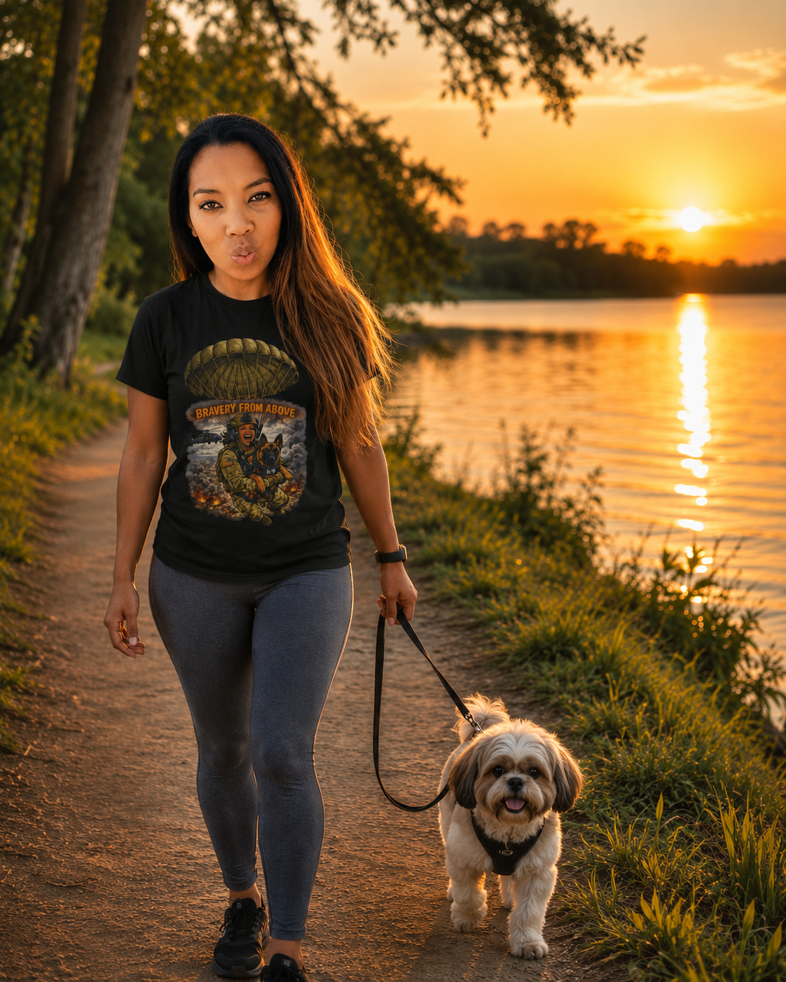 Paratrooper Tee — "Bravery From Above" Military Airborne Shirt