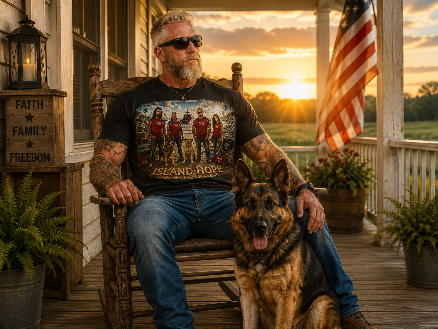 Island Seach and Rescue Team Tee — Vintage Graphic T‑Shirt