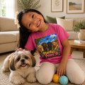 Kids T-Shirt — "Playful Paws" Puppy Graphic Tee