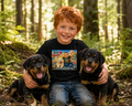 Kids Tee — "Big Heart, Little Paws" Cute Puppy & Child Best Buddies Graphic