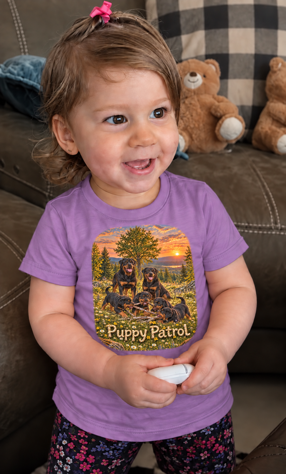 Puppy Patrol Infant Tee — Cute Puppies Sunset Baby T-Shirt